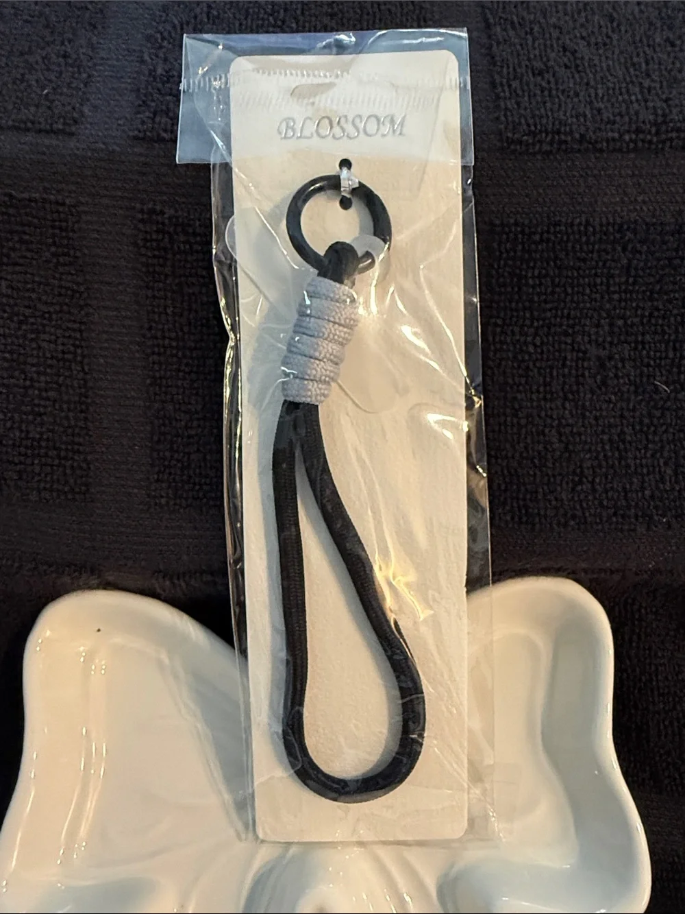 Black & Gray Loop Keychain - Women Accessories